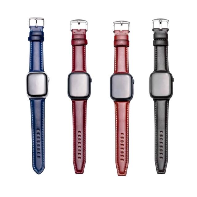 【N.M.N】Apple Watch 智慧手錶帶/極致系列/義大利皮革錶帶 四色任選 42mm - 49mm(AP-WA42-44-45-49-900)