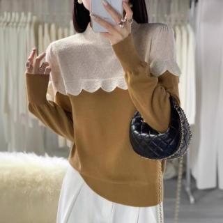 【LANNI 藍尼】★公主袖拼接造型上衣(長袖/女裝)