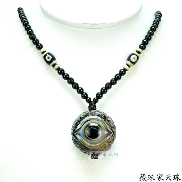 藏珠家】34mm財咒天眼+十字金剛杵天珠項鍊- momo購物網- 好評推薦-2026
