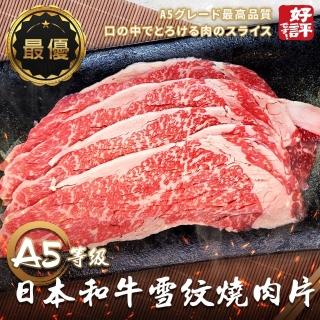 【海肉管家】日本A5和牛雪紋燒肉片(4盒 100g/盒)