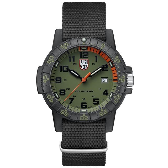 【LUMINOX 雷明時】SEA TURTLE 0320海龜系列腕錶 瑞士錶(軍綠/44mm)