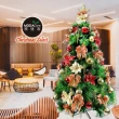 【摩達客】台灣製10尺-300cm特級綠松針葉聖誕樹+高級聖誕花蝴蝶結系配件豪華組-不含燈(飯店級)