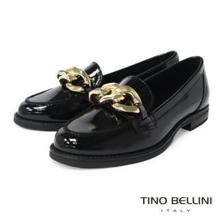 【TINO BELLINI 貝里尼】義大利進口三環扣樂福鞋FYLT024C-1(黑色)