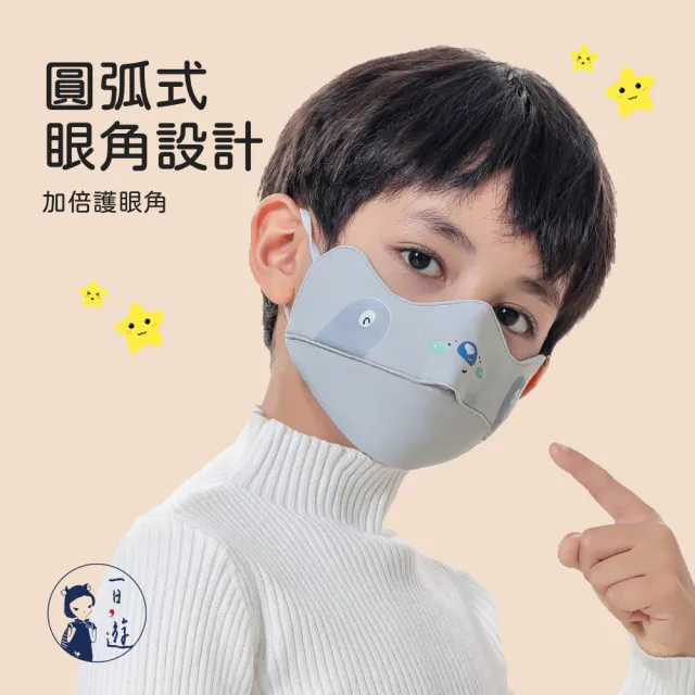 【NicoFun 愛定做】2入 兒童口罩 兒童防風保暖口罩 透氣護眼角 N95熱風棉防護口罩(可水洗 可調式耳扣)
