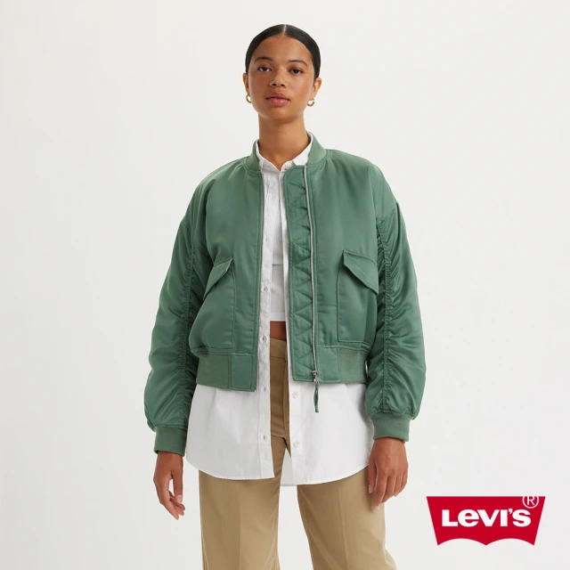 LEVISLEVIS 女款 鋪棉飛行外套 / 抓皺袖設計 蒂芬妮綠 人氣新品 A7262-0004