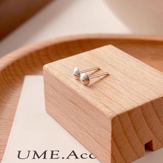 【UME.Acce】母親節禮物 圓形貼耳純銀耳環(S925純銀 S925 耳環 耳針 貼耳耳環 小耳環 圓形耳環)