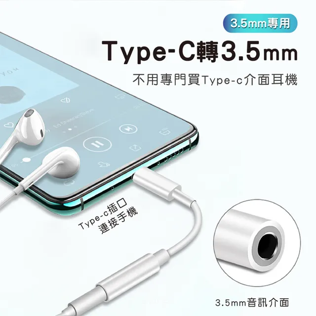 【YORI優里嚴選】Type-C轉3.5mm有線耳機轉接頭(高音質優款/3.5mm耳機孔轉接)