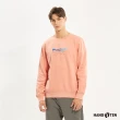 【Hang Ten】男裝- 袖口撞色剪接休閑大學T(橘粉)