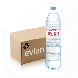 【evian依雲】天然礦泉水1500mlx12入/箱(6入x2組)