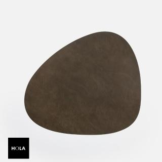 【HOLA】LIND DNA Nupo皮革曲線餐墊 深褐
