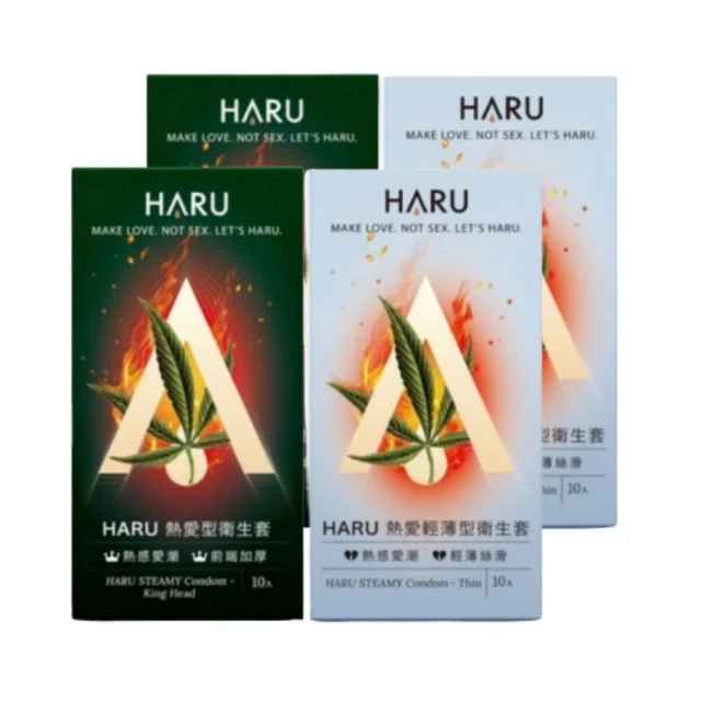 HARU 含春 STEAMY 熱愛型保險套永浴愛火綜合40入組(熱愛輕薄+前端加厚)