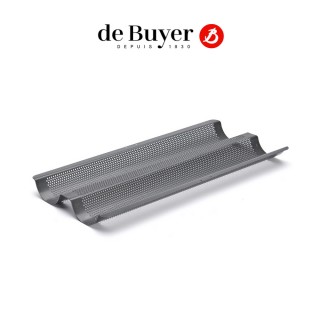 【de Buyer 畢耶】『不沾烘焙系列』雙槽法國長棍烤盤
