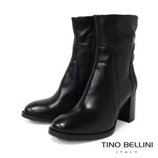 【TINO BELLINI 貝里尼】波士尼亞進口高跟中筒靴FWUV007-1(黑色)