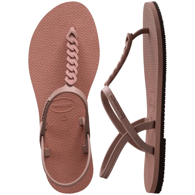 【havaianas 哈瓦仕】涼鞋 女鞋 夾腳拖 T形鞋帶 You Paraty Chains 番紅花 4148793-3544W(哈瓦士)