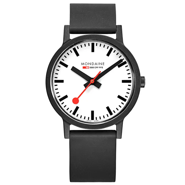 【MONDAINE 瑞士國鐵】essence系列腕錶 瑞士錶(白41mm)