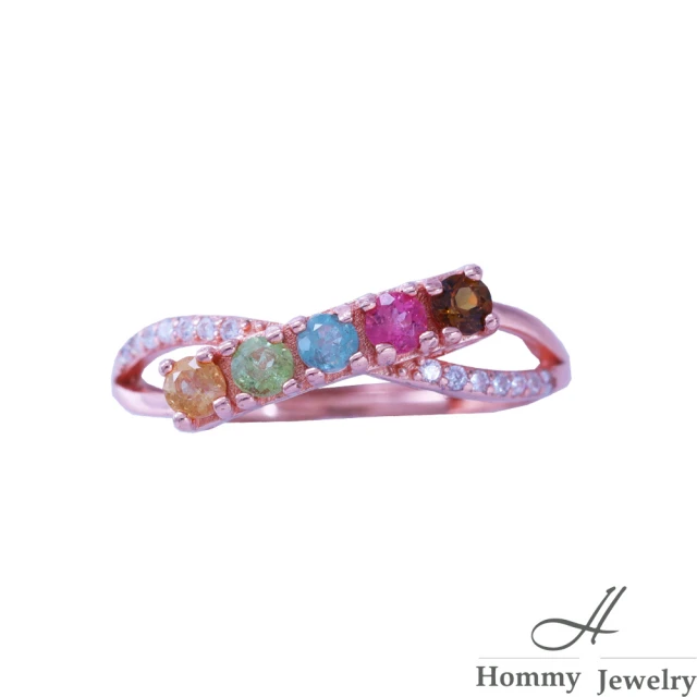 Hommy Jewelry 天然彩虹碧璽戒指(EVA 彩虹碧璽戒指)