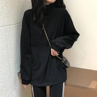 【Amirr 艾米爾】★韓版雙面德絨半高領寬鬆上衣(女上衣/長袖/T恤)