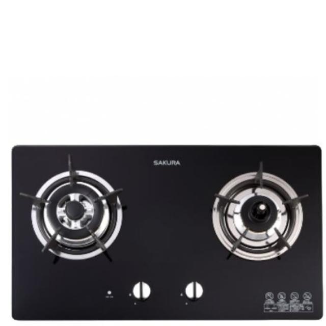 【SAKURA 櫻花】雙口檯面爐 左乾燒瓦斯爐NG1/LPG(G-2820GB基本安裝)