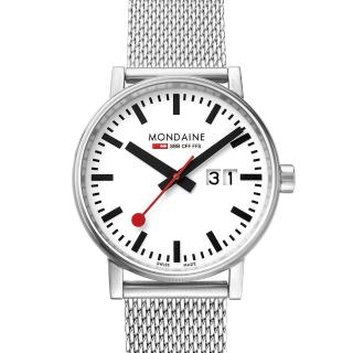 【MONDAINE 瑞士國鐵】evo2時光走廊腕錶 瑞士錶(40mm/米蘭鋼鏈)