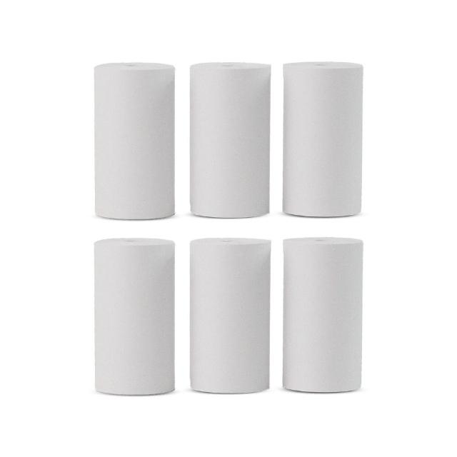 【PAPERANG】口袋列印小精靈喵喵機 普通感熱紙-單捲白色6入組(列印紙/相印紙/手帳/行事曆/紙膠帶)