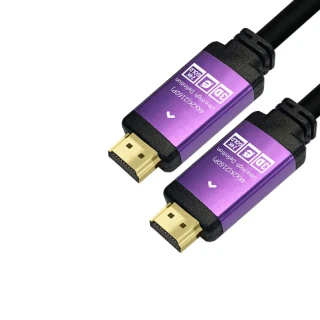 【Bravo-u】HDMI to HDMI 公對公4K鍍金鋁殼影音傳輸線(黑/1.8M)