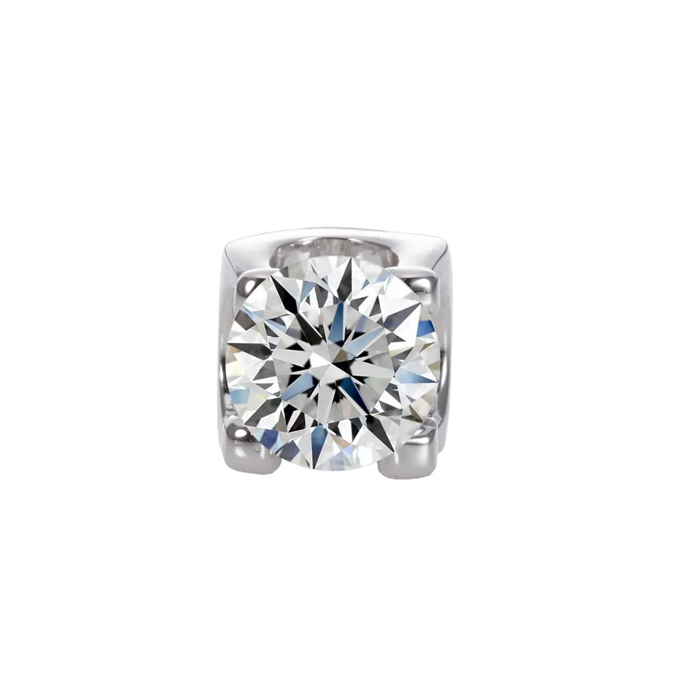 【DOLLY】0.30克拉 14K金輕珠寶單邊鑽石耳環