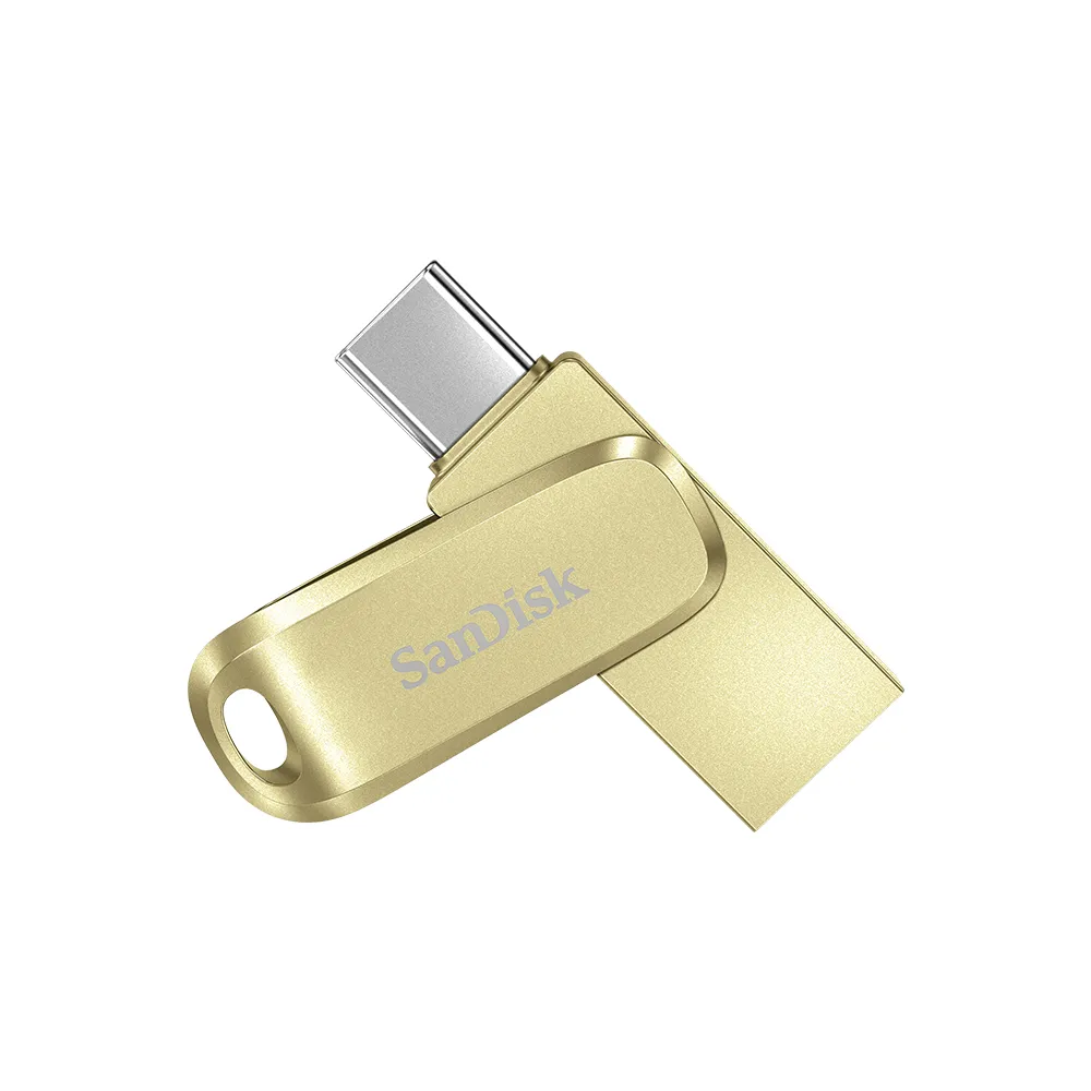 【SanDisk】Ultra Luxe Type-C 雙用隨身碟金色128GB(公司貨)