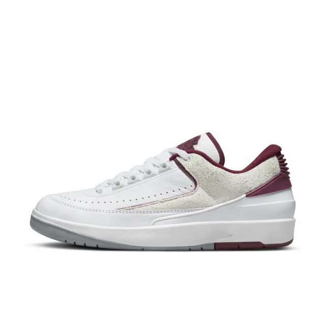 NIKE 耐吉】AIR JORDAN 2 RETRO LOW 男籃球鞋休閒鞋白櫻桃木紅