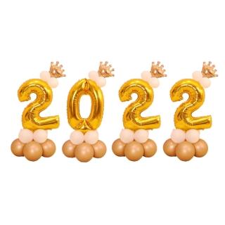 32吋金色大數字跨年氣球立柱1組(生日氣球 派對佈置 畢業跨年 求婚告白 裝飾佈置)