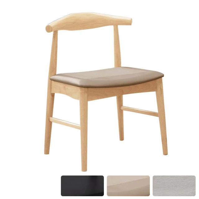 文創集 彌亞時尚布紋皮革餐椅二入組合(五色可選+二張餐椅組合
