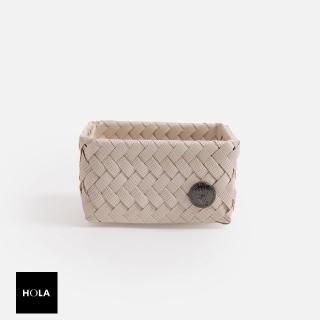 【HOLA】Handed By Fit編織方形分隔籃tiny 香檳白