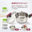 【Tefal 特福】買1送1_香頌不鏽鋼系列聰明瀝水湯鍋_加蓋(16CM+20CM)