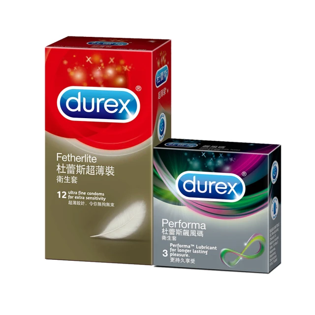 Durex杜蕾斯 超薄裝12入+飆風碼3入保險套(共15入)