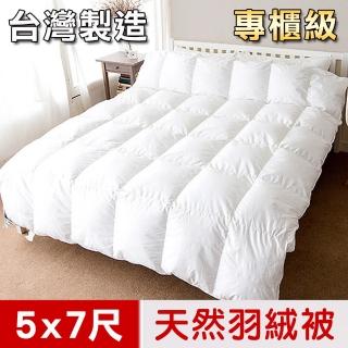 【凱蕾絲帝】臺灣製造-5x7尺耐寒5℃羽絨毛被(單人加長-純天然蓄熱保暖/冬被/棉被)