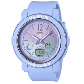 【CASIO 卡西歐】BABY-G 閃耀星月 迷人光彩 優雅藍 BGA-290DS-2A 41.5mm