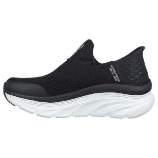 【SKECHERS】D Lux Walker 女 休閒鞋 健走 厚底 套入式 避震 舒適 黑白(149817BKW)