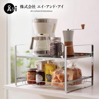 【A＆i】日本製不鏽鋼製耐重層板抽屜式置物架 35cm(耐重16kg)