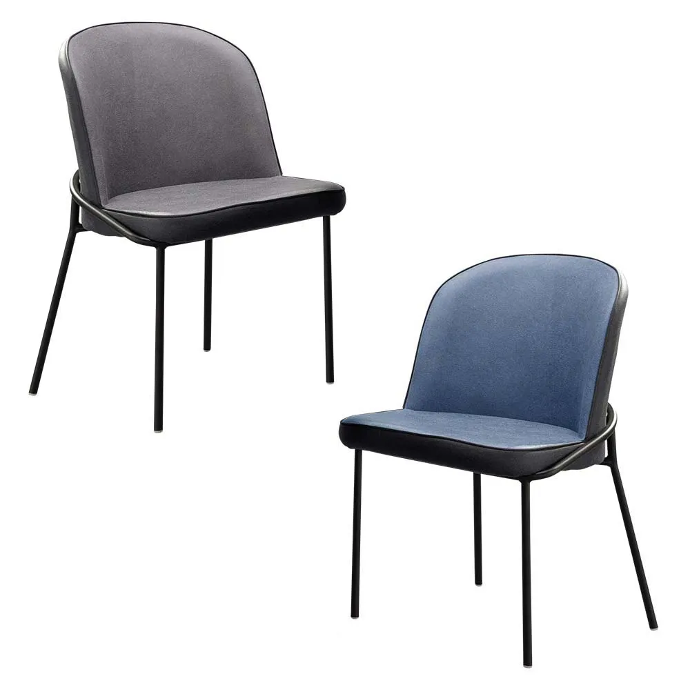 【BODEN】布萊爾工業風布面餐椅/單椅/休閒椅/洽談椅/商務椅(兩色可選)