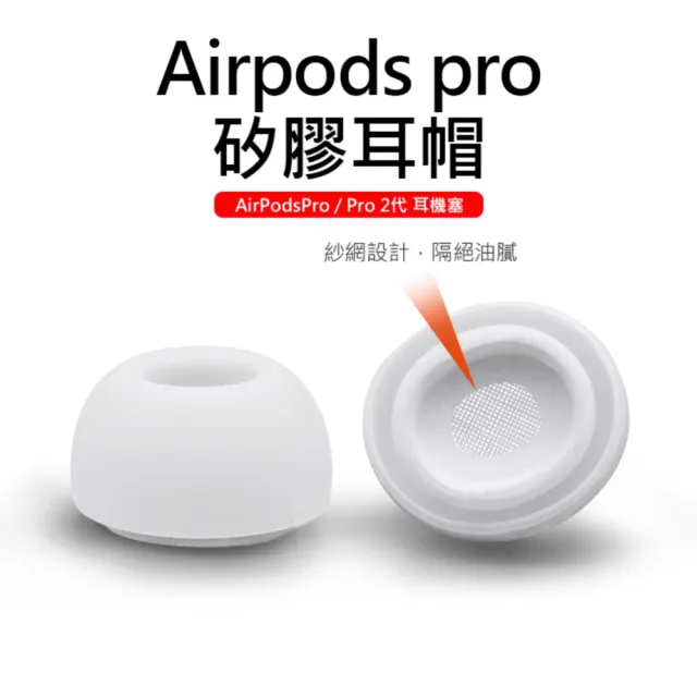 AirPods Pro 1/2 專用耳塞/耳帽(SML各1對/共6入)