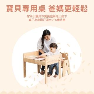 【環安傢俱】69*50cm加大桌+動物陪讀椅+護木油 DC-203(書桌椅 兒童書桌椅 書桌 成長椅)