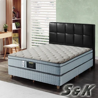 【S&K】涼感紗記憶膠乳膠蜂巢獨立筒床墊(雙人5尺)