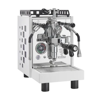 【BEZZERA】貝澤拉 R ARIA TOP MN PID 附流量控制專業級半自動咖啡機110V(白 / 方格版)