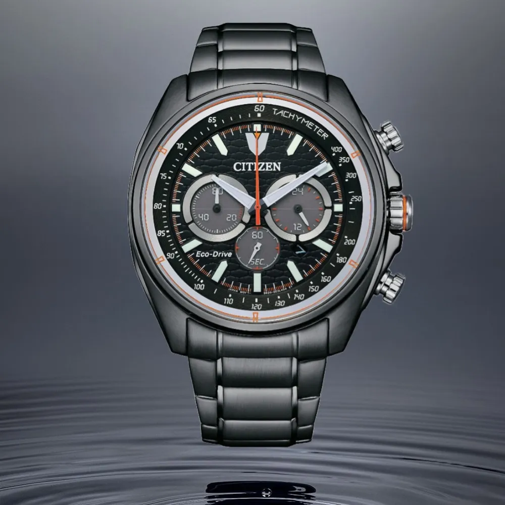 【CITIZEN 星辰】Chronograph系列 經典三眼計時腕錶 44.75mm(CA4567-82H)