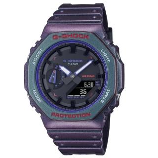 【CASIO 卡西歐】G-SHOCK 電競玩家 狙擊準心 炫彩偏光 八角形錶殼 GA-2100AH-6A 45.4mm