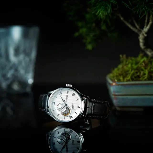 【SEIKO 精工】PRESAGE系列 簡約時尚 開芯機械腕錶 母親節 禮物  SK042(SSA379J1/4R39-00W0P)