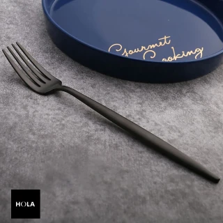 【HOLA】伊登不鏽鋼餐叉21.5cm 霧黑