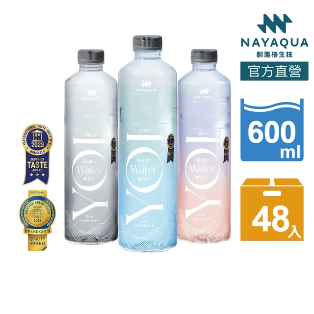 NAYAQUA 耐雅格生技 YOI 鹼性水 600mlx2箱(共48入)