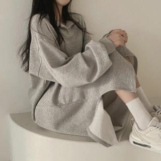 【ONEY 歐妮】★POLO領加絨韓系連身長裙(女上衣/長袖/翻領)