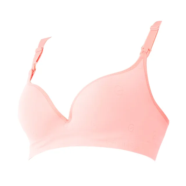 【Gennies 奇妮】哺乳內衣 一體成型舒適軟鋼圈內衣(粉)