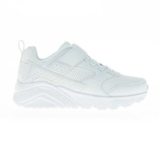 【SKECHERS】Uno Lite 中大童 休閒鞋 運動 魔鬼氈 小白鞋 百搭 舒適 緩震 白(403671LWHT)